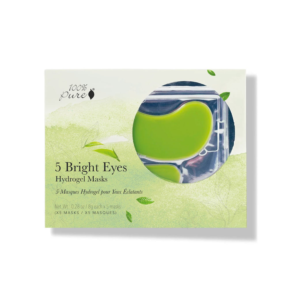 100% Pure-Bright Eyes Mask 5 Pack-Skincare-1FEMBEB5-BrightEyeMask-The Detox Market | 