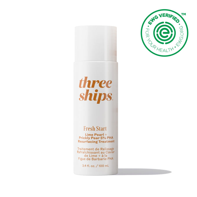 Three Ships-Fresh Start Lime Pearl + Prickly Pear 5% PHA Resurfacing Treatment-Skincare-628110639127_1_Front-The Detox Market | 