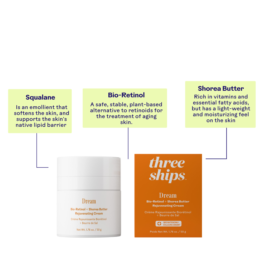 Three Ships-Dream Bio-Retinol + Shorea Butter Rejuvenating Cream-Skincare-628110639462_6_Benefits-The Detox Market | 