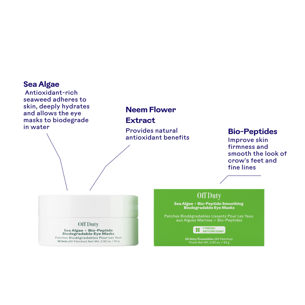 Three Ships-Off Duty Sea Algae + Bio-Peptide Smoothing Biodegradable Eye Masks-Skincare-628110639523_6_Benefits-The Detox Market | 