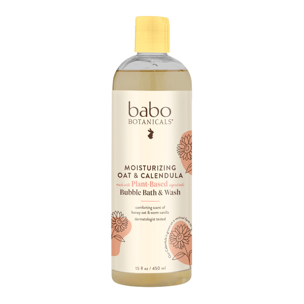 Babo Botanicals-Moisturizing Oat & Calendula Shampoo & Wash-Hair-8042-front-The Detox Market | 15 fl oz