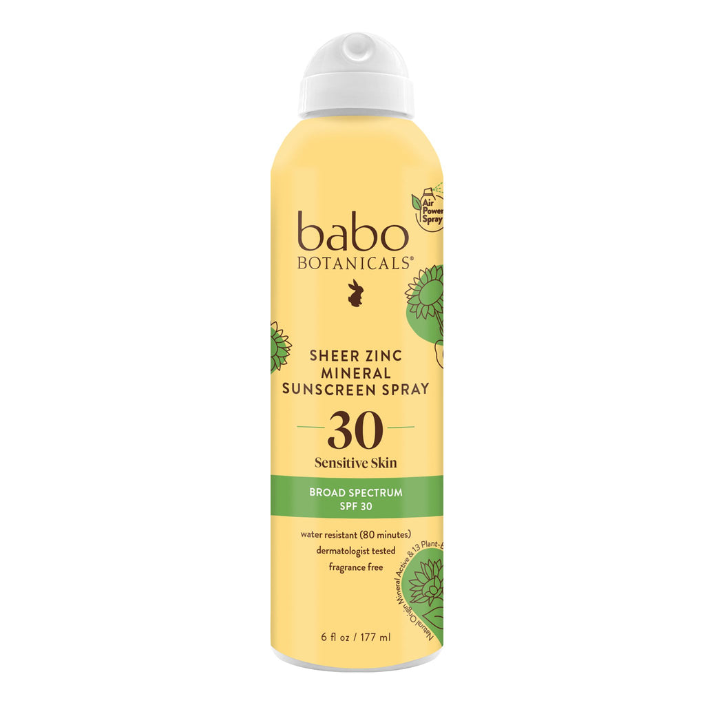 Babo Botanicals-SPF 30 Sheer Zinc Continuous Spray Sunscreen-Body-8097-front-The Detox Market | 