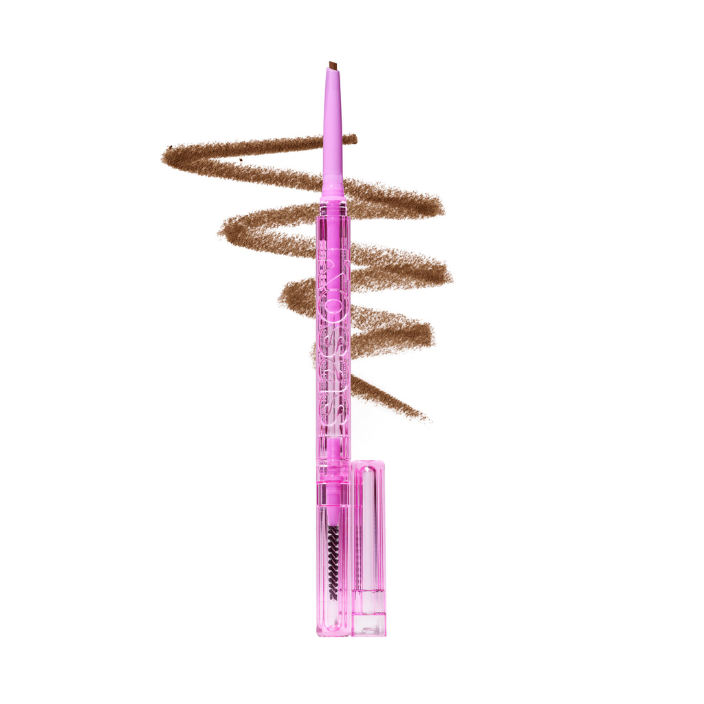 Kosas-Brow Pop Dual-Action Defining Pencil-Makeup-BROWPOPDL_MEDIUMCHOCOLATEBROWN_SMUDGE-The Detox Market | Medium Chocolate Brown - Warm medium brown