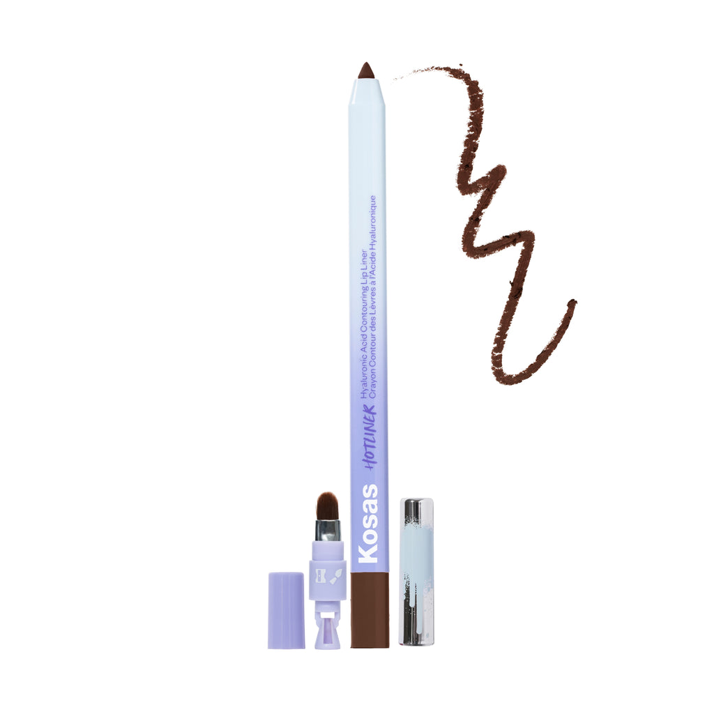 Kosas-Hotliner Hyaluronic Acid Contouring Lip Liner-Makeup-HOTLINER_SUPREME_SMUDGE-The Detox Market | Supreme - Rich Neutral Brown