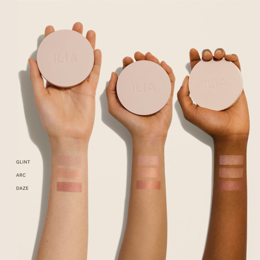 ILIA-Lightshift Cream Highlighter-Makeup-ILIA_CreamHighlighter_2000x2000_ArmSwatches-The Detox Market | Always