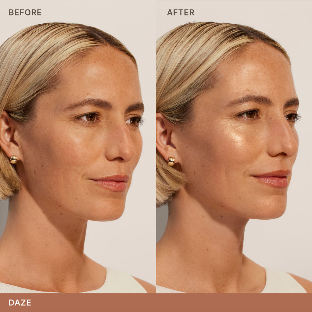 ILIA-Lightshift Cream Highlighter-Makeup-ILIA_CreamHighlighter_2000x2000_Before_After_DAZE_2-The Detox Market | Daze