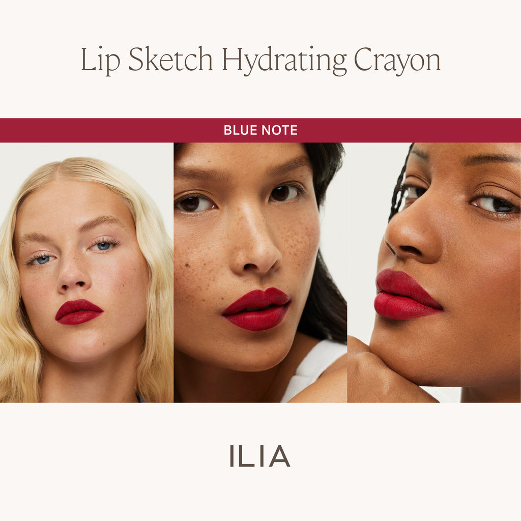 ILIA-Lip Sketch Hydrating Crayon-Makeup-ILIA_LIPSKETCH_PDP_SKINTONECOMPARISONGRID_BLUENOTE_2000X2000_ce094e6c-abf1-490d-b775-7cd4cf1d0f9f-The Detox Market | Blue Note - Cool Cherry Red