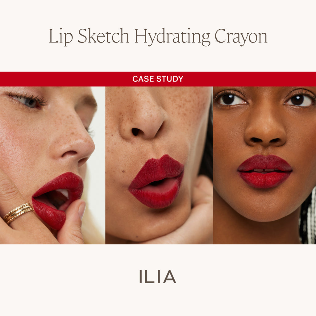 ILIA-Lip Sketch Hydrating Crayon-Makeup-ILIA_LIPSKETCH_PDP_SKINTONECOMPARISONGRID_CASESTUDY_2000X2000_a4b4c254-c336-4da8-a492-c34c9dee1bee-The Detox Market | Case Study - Classic Red