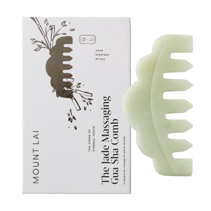 Mount Lai-The Jade Massaging Gua Sha Comb-Hair-MountLaiJadeScalpMassageCombWB-The Detox Market | 