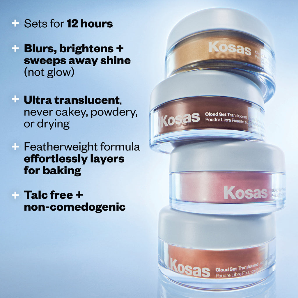 Kosas-Cloud Set - Translucent Loose Setting + Blurring Powder-Makeup-PRODUCTBENEFITCARD-The Detox Market | Always