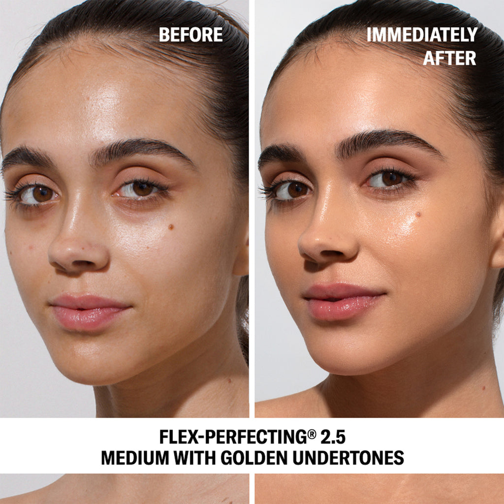 Odacite-Spf 50 Flex-Perfecting™ Mineral Drops Tinted Sunscreen-Sun Care-SPF50Tinted_2.5_BeforeAfter-The Detox Market | 2.5 - medium with golden undertones