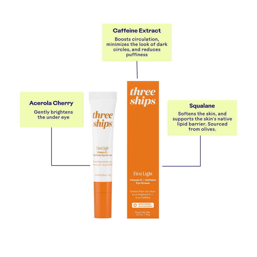 Three Ships-First Light Vitamin C + Caffeine Eye Cream-Skincare-ThreeShips_FirstLightVitaminC_CaffeineEyeCream_6281106390421_6_Benefits__jpg-The Detox Market | 